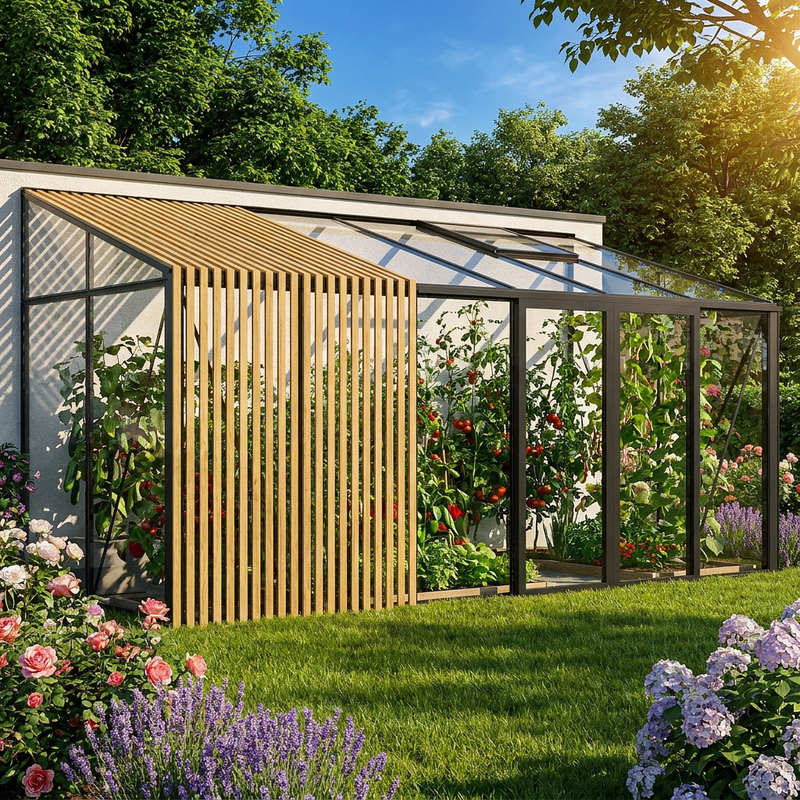 Été - Tomates, herbes et fleurs en pleine abondance.